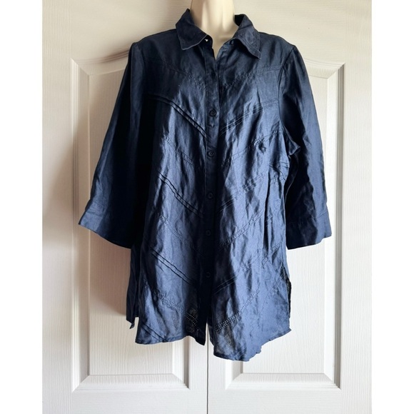 Ecologie Tops - Ecologie Linen Pintuck Shirt